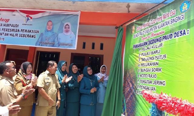  9 Gedung PAUD di Kecamatan KHS Diresmikan Bunda PAUD Kuansing